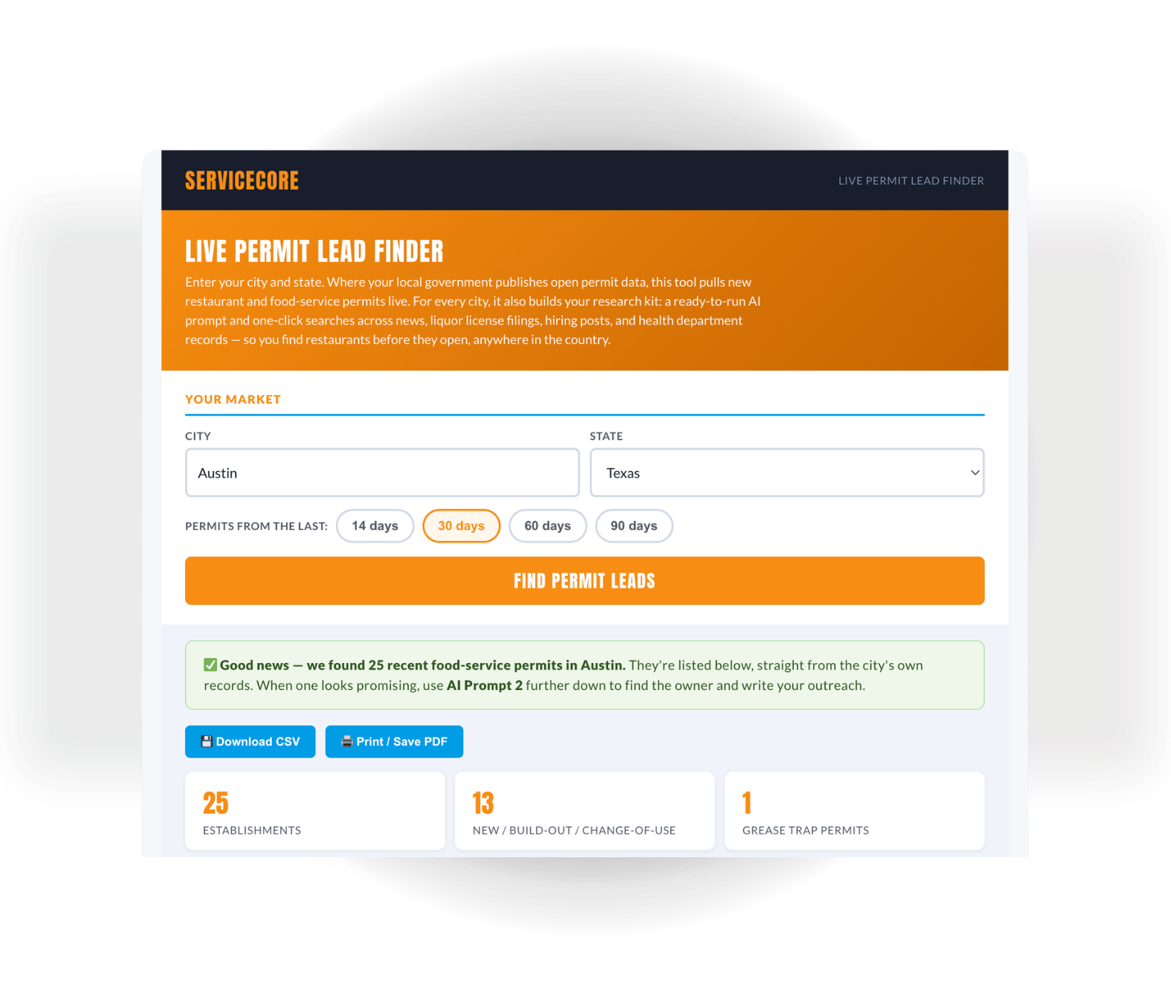 Grease Trap Permit Lead Finder